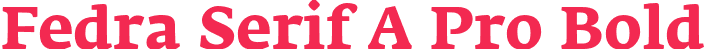 Fedra Serif A Pro Bold